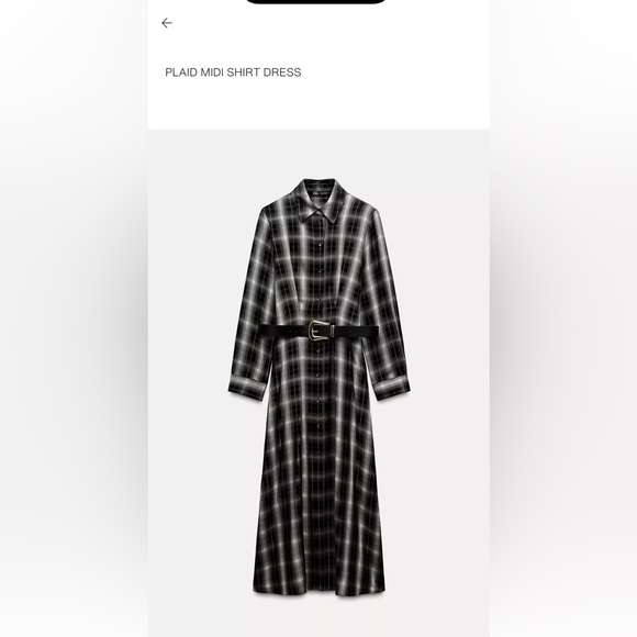 Zara Dresses & Skirts - Zara Black and White Checkered Long Sleeve Dress